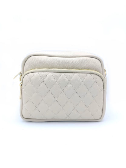 Structured Crossbody Bag in Genuine Dollar Leather - Made in Italy - Art. 24009