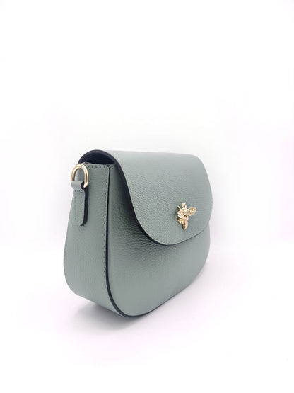 Structured Crossbody Bag in Genuine Dollar Leather - Made in Italy - Art. 24010