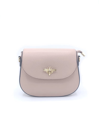 Structured Crossbody Bag in Genuine Dollar Leather - Made in Italy - Art. 24010