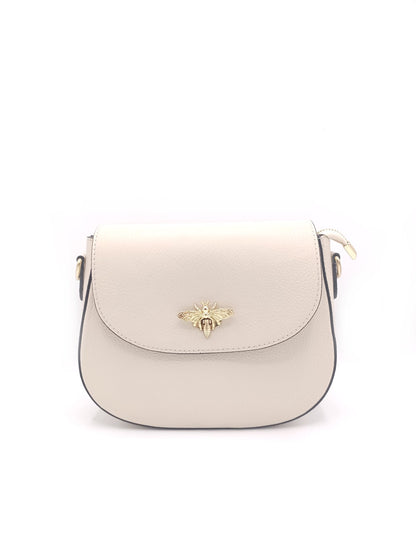 Structured Crossbody Bag in Genuine Dollar Leather - Made in Italy - Art. 24010