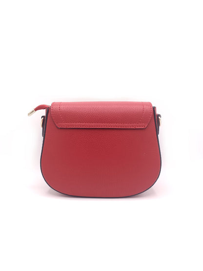 Structured Crossbody Bag in Genuine Dollar Leather - Made in Italy - Art. 24011