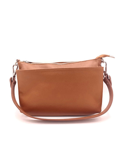 Genuine leather shoulder bag Made in Italy