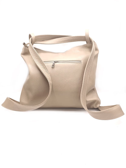 Soft Crossbody Bag and Backpack in Genuine Dollar Leather - Made in Italy - Art. 24006