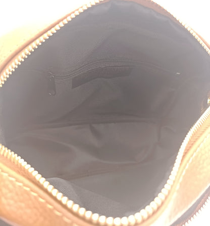 Structured Crossbody Bag in Genuine Dollar Leather - Made in Italy - Art. 24009