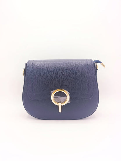 Structured Crossbody Bag in Genuine Dollar Leather - Made in Italy - Art. 24011