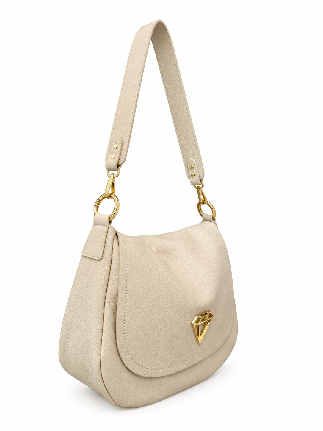 Soft Shoulder Bag in Genuine Dollaro Leather - Made in Italy - Art. 26164