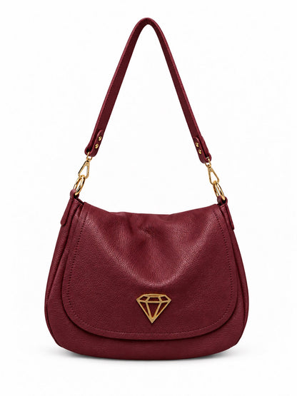 Soft Shoulder Bag in Genuine Dollaro Leather - Made in Italy - Art. 26164