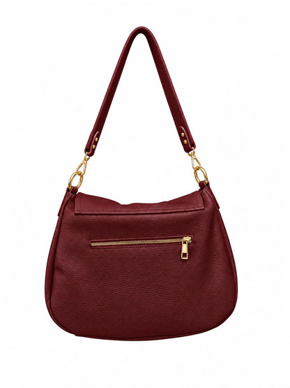Soft Shoulder Bag in Genuine Dollaro Leather - Made in Italy - Art. 26164