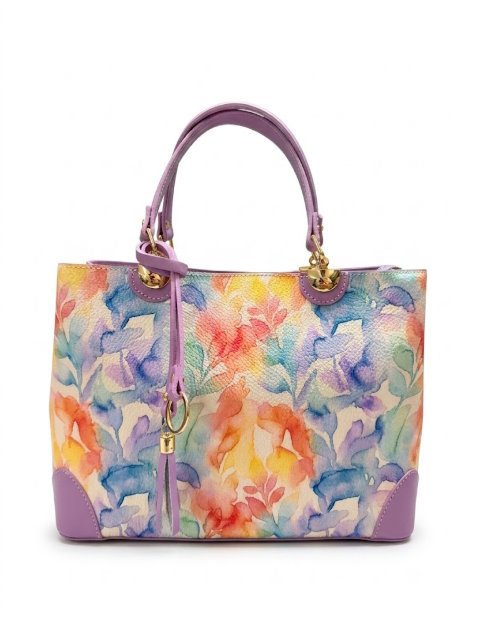 Structured Handbag in Genuine Dollaro Leather - Made in Italy - Art. 26121