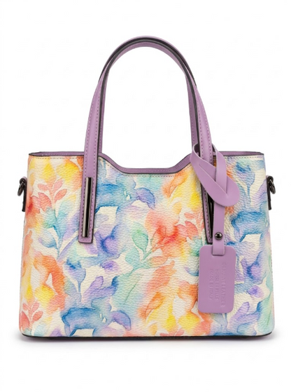 Structured Handbag in Genuine Dollaro Leather - Made in Italy - Art. 26123