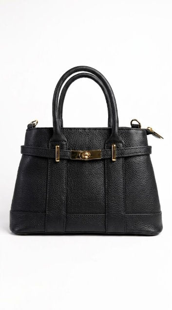 Structured Handbag in Genuine Dollaro Leather - Made in Italy - Art. 26090