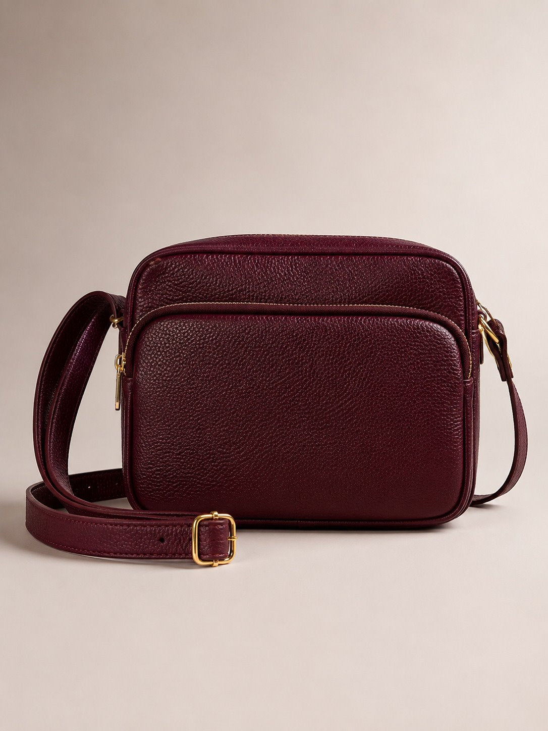 Soft Crossbody Bag in Genuine Dollaro Leather - Made in Italy - Art. 26136