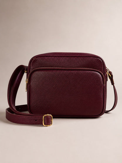 Soft Crossbody Bag in Genuine Dollaro Leather - Made in Italy - Art. 26136