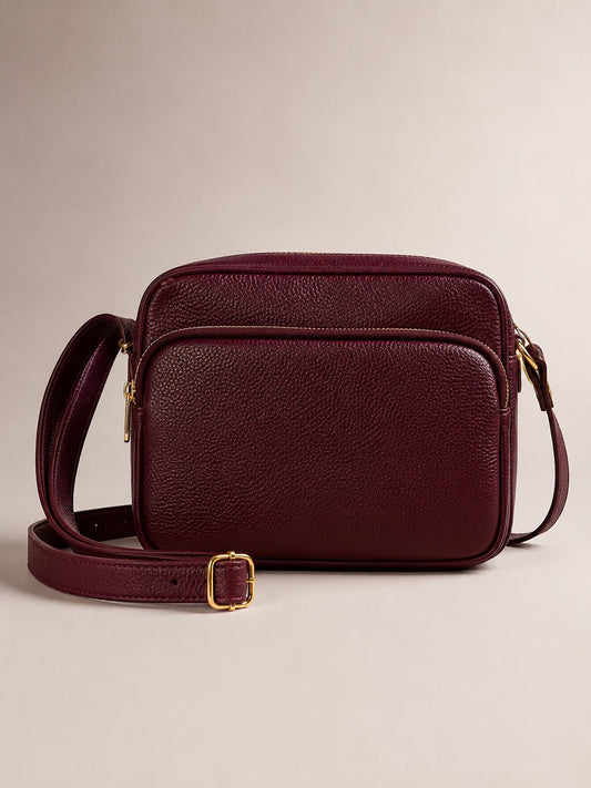 Soft Crossbody Bag in Genuine Dollaro Leather - Made in Italy - Art. 26136