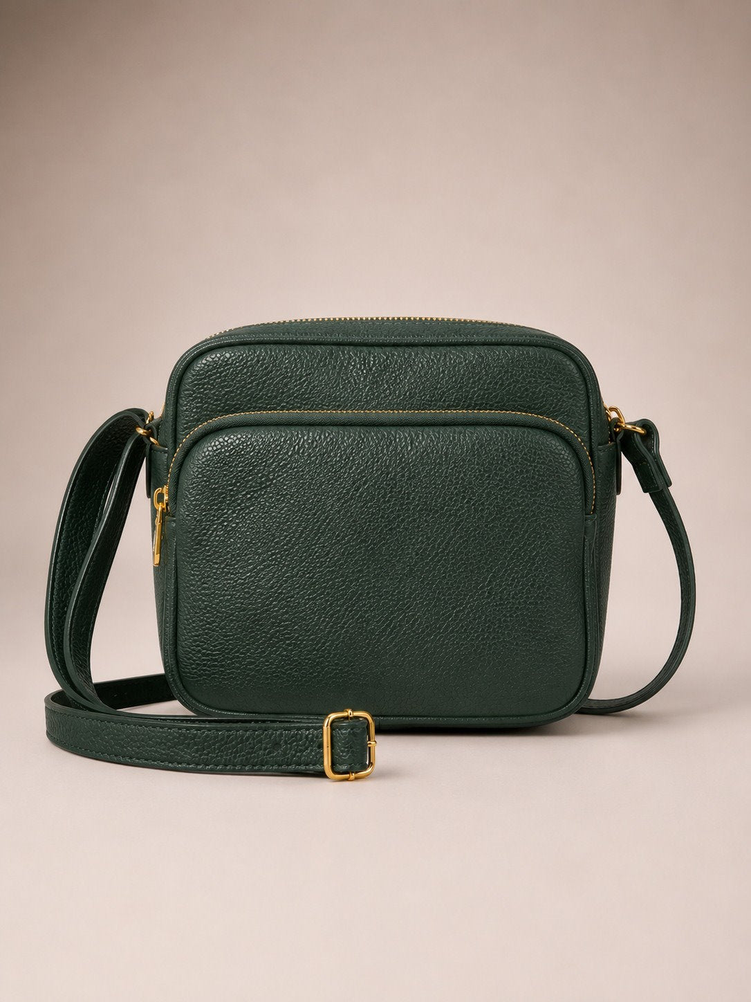 Soft Crossbody Bag in Genuine Dollaro Leather - Made in Italy - Art. 26136