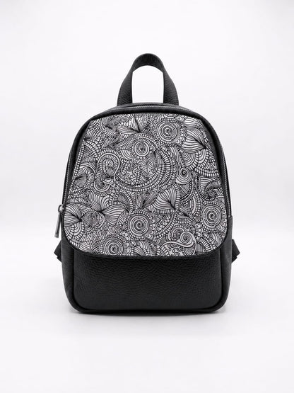 Soft Backpack in Genuine Dollaro and Laser-treated Leather - Made in Italy - Art.26145