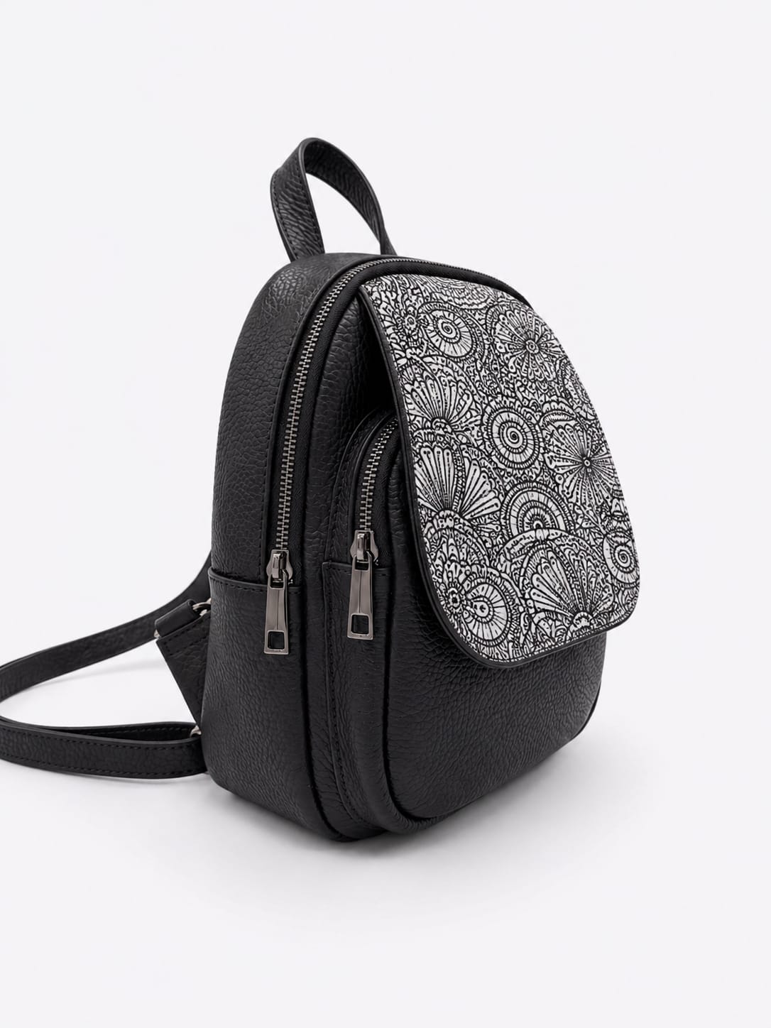 Soft Backpack in Genuine Dollaro and Laser-treated Leather - Made in Italy - Art.26145