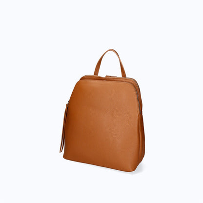 Structured Backpack in Genuine Dollar Leather - Made in Italy - Art. 24023