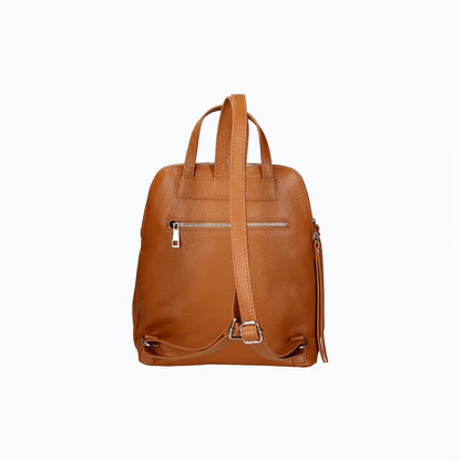 Structured Backpack in Genuine Dollar Leather - Made in Italy - Art. 24023