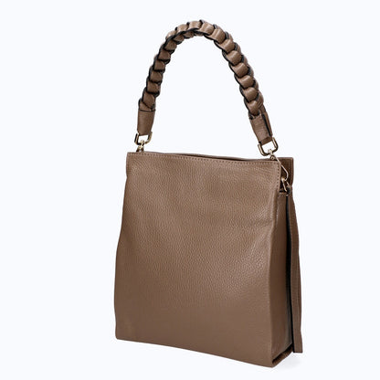 Structured Handbag in Genuine Dollar Leather - Made inj Italy - Art. 24020