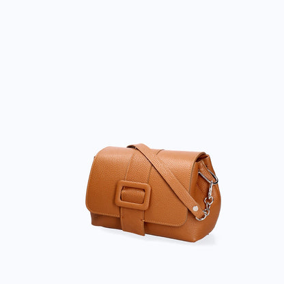 Structured Crossbody in Genuine Dollar Leather - Made in Italy - Art. 24012