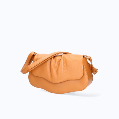 Structured Crossbody Bag in Genuine Dollar Leather - Made in Italy - Art. 24014