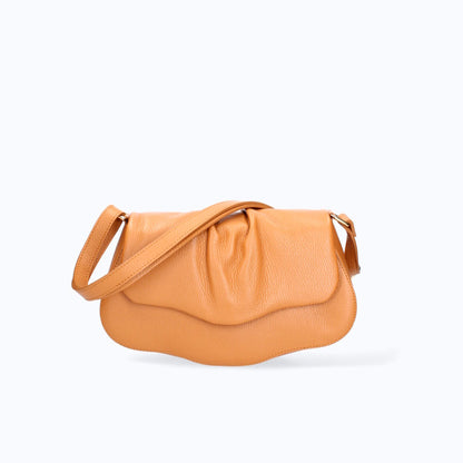 Structured Crossbody Bag in Genuine Dollar Leather - Made in Italy - Art. 24014