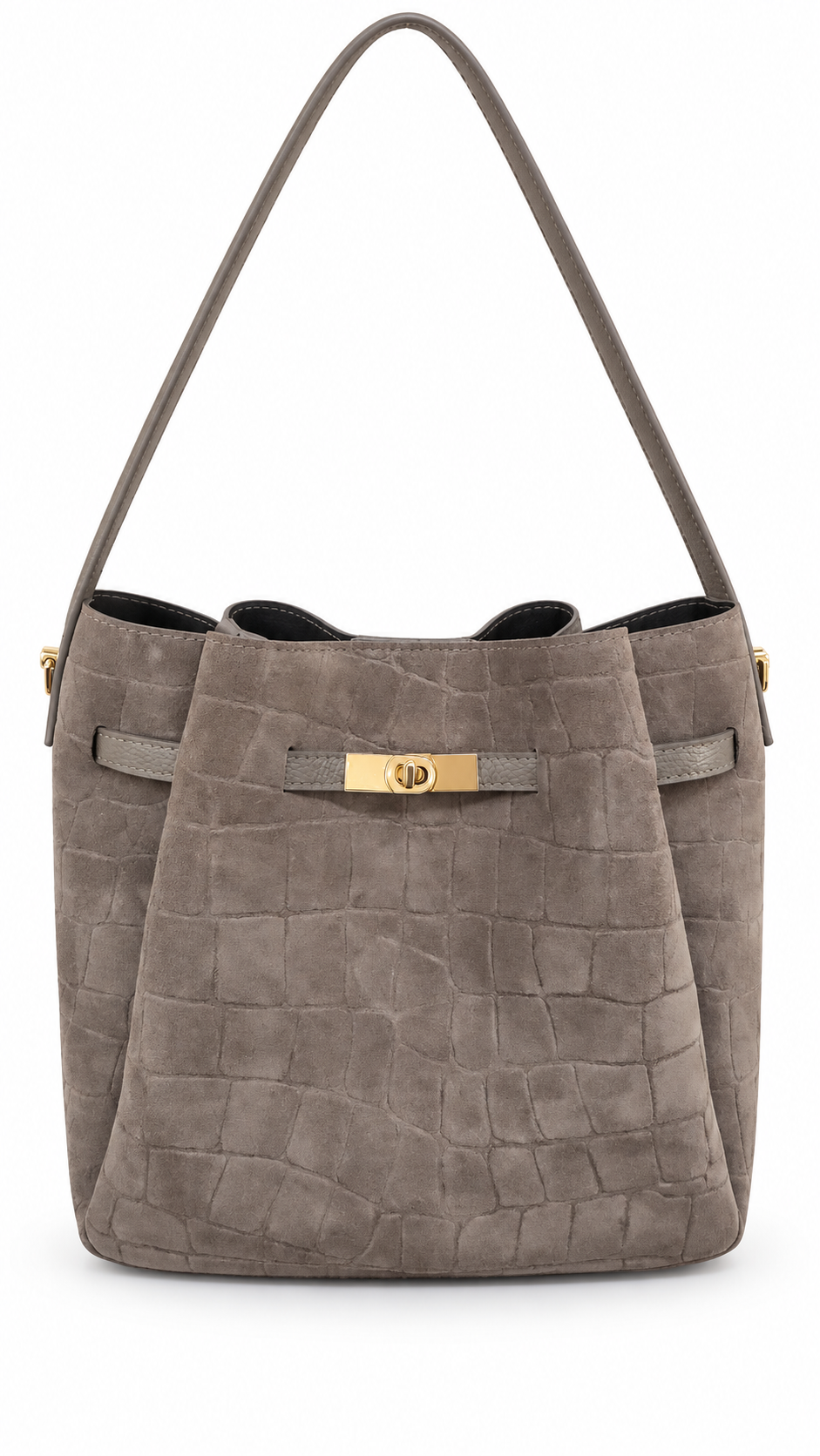 Soft Handbag in Genuine Printed Suede Leather - Made in Italy - Art. 26151