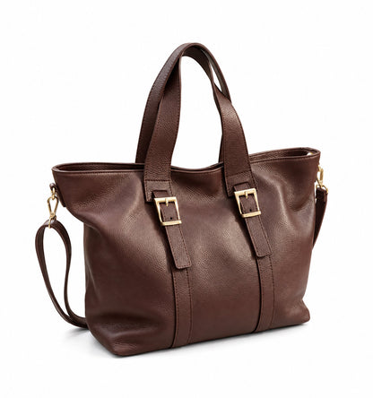 Soft Handbag and Shoulder Bag in Genuine Dollaro Leather - Made in Italy - Art. 26160