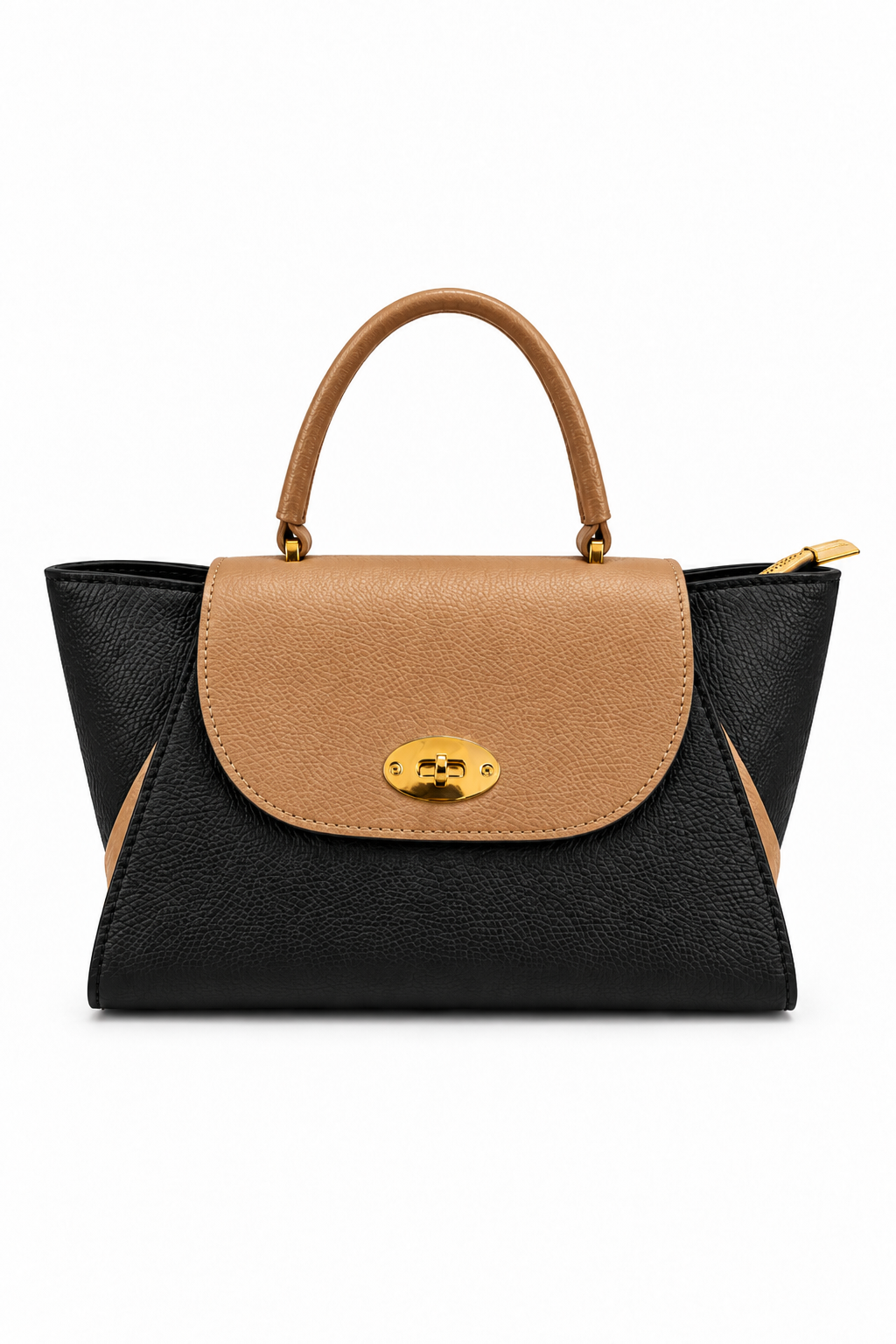 Structured Handbag in Genuine Dollaro Leather - Made in Italy - Art. 26157