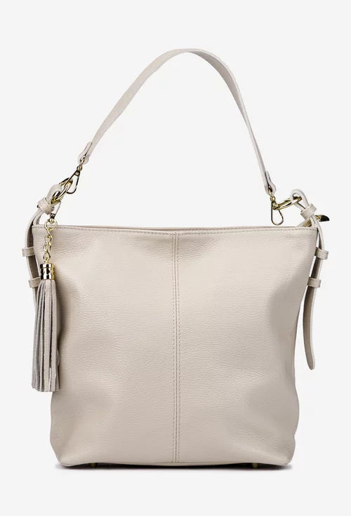 Genuine leather shoulder bag made in Italy
