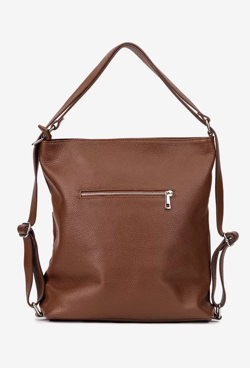 Soft Handbag and Backpack in Genuine Suede and Dollar Leather - Made in Italy - Art. 25392