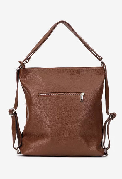 Soft Handbag and Backpack in Genuine Suede and Dollar Leather - Made in Italy - Art. 25392