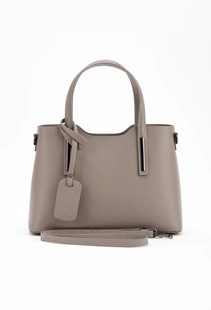 Structured Handbag in Genuine Ruga Leather - Made in Italy - Art. 25364