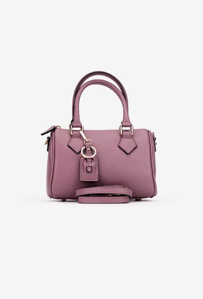 Structured Handbag in Genuine Dollar Leather - Made in Italy - Art. 25357