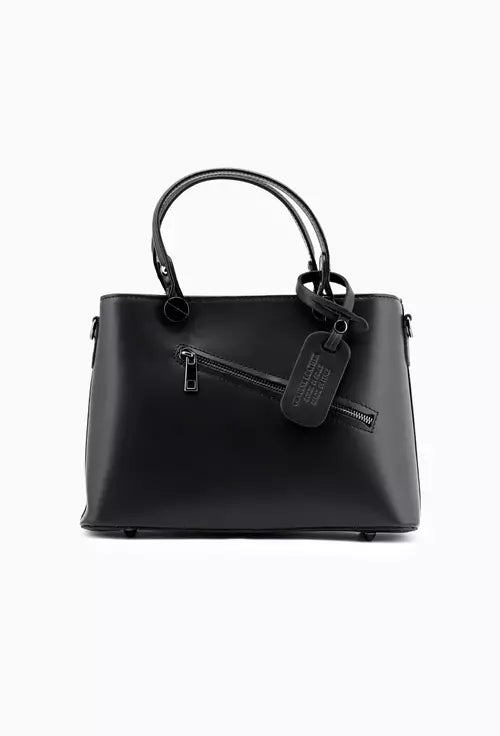 Structured Handbag in Genuine Ruga Leather - Made in Italy - Art. 25387