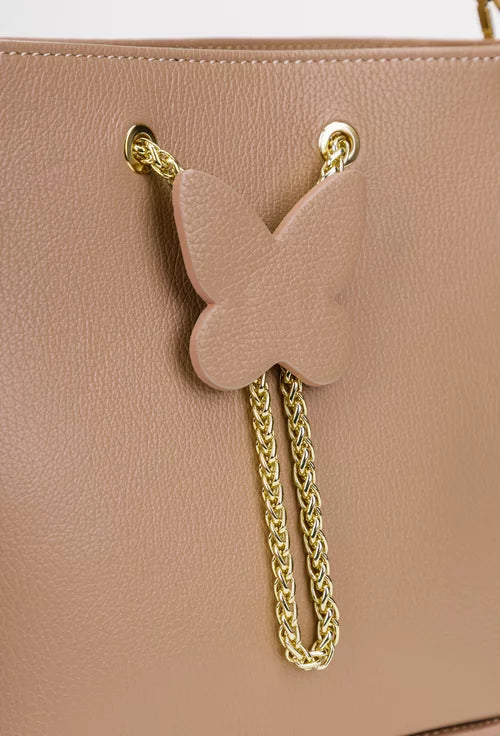 Genuine leather shoulder bag made in Italy