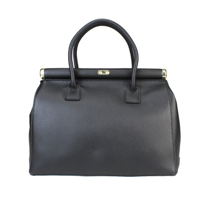 Structured Handbag in Genuine Dollar Leather - Made in Italy - Art. 24038