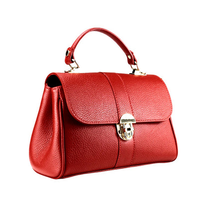 Structured Handbag in Genuine Dollar Leather - Made in Italy - Art. 24033