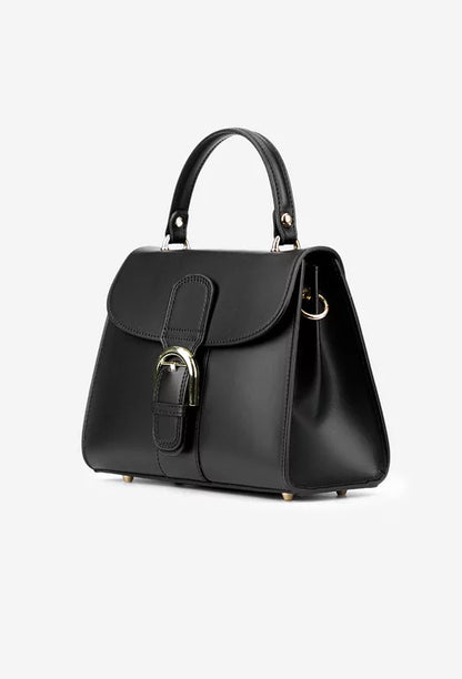 Structured Crossbody Bag in Genuine Dollar Leather - Made in Italy - Art. 25368