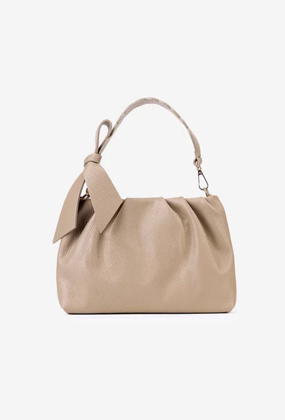 Soft Handbag in Genuine Dollar Leather - Made in Italy - Art. 24371