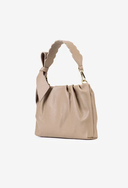 Soft Handbag in Genuine Dollar Leather - Made in Italy - Art. 24371