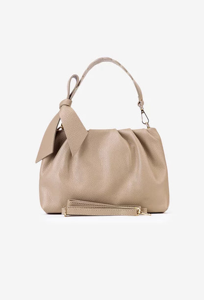 Soft Handbag in Genuine Dollar Leather - Made in Italy - Art. 24371
