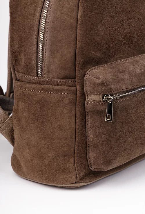 Soft Backpack in Genuine Suede Leather - Made in Italy - Art. 25391