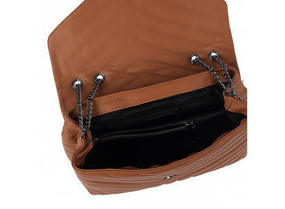 Structured Crossbody Bag in Genuine Ruga Leather - Made in Italy - Art. 24013