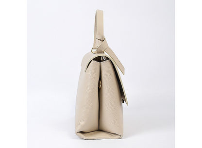 Structured Handbag in Genuine Dollar Leather - Made in Italy - Art. 23052