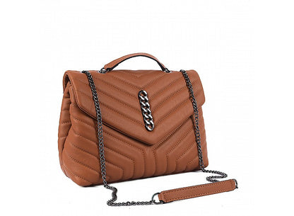 Structured Crossbody Bag in Genuine Ruga Leather - Made in Italy - Art. 24013