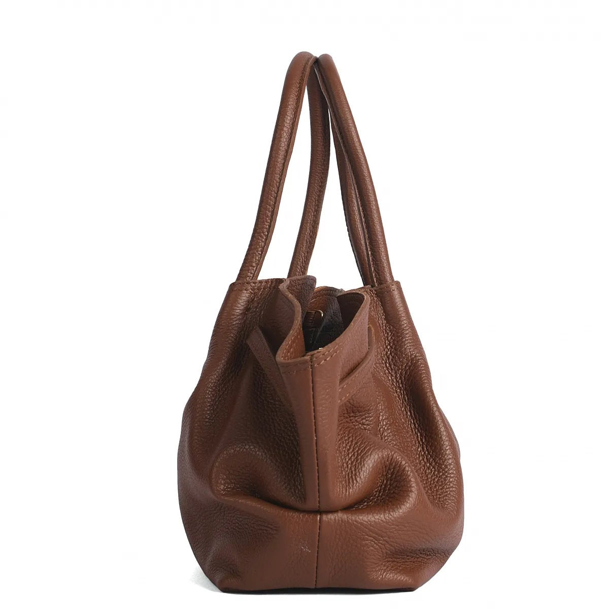 Soft Handbag and Crossbody Bag in Genuine Dollaro Leather - Made in Italy - Art. 26055