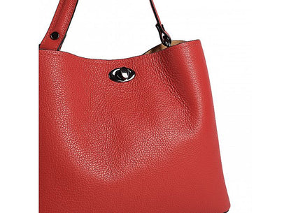 Soft Handbag in Genuine Dollar Leather - Made in Italy - Art. 24048