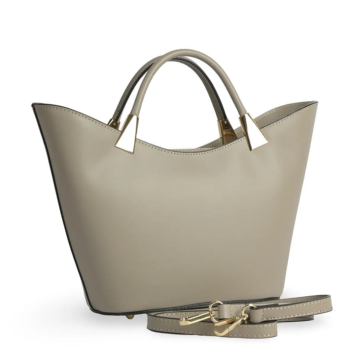 Structured Handbag in Genuine Ruga Leather - Made in Italy - Art. 26154